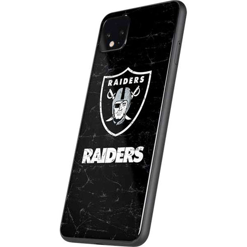 NFL Las Vegas Raiders Distressed Google Pixel 4 XL Skin